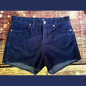 GAP Black Corduroy High-Rise Shorts